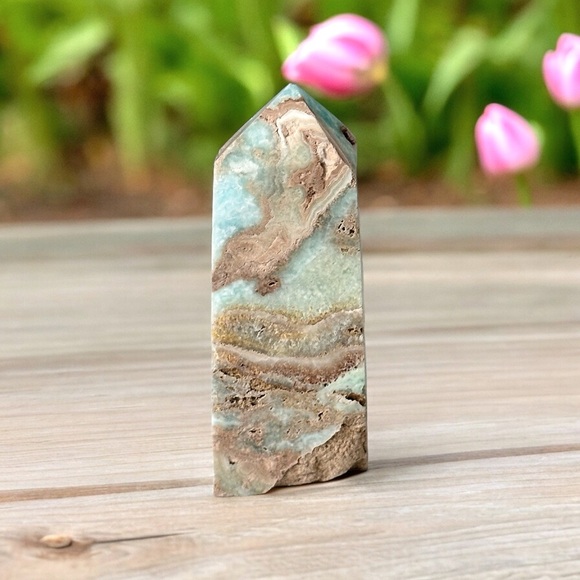 Hemimorphite STUNNING Caribbean Blue Raw Druzy Tower - Picture 2 of 3
